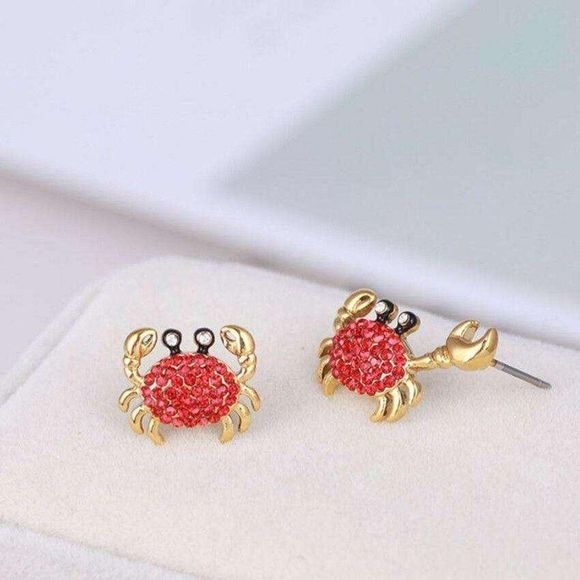 Kate Spade Shore Thing Red Crab Animal Stud Earrings - Picture 3 of 8